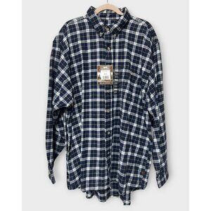 NEW Moose Creek Mens Plaid Shirt Sz 2XL / XXL Long Sleeve Blue Western Cowboy